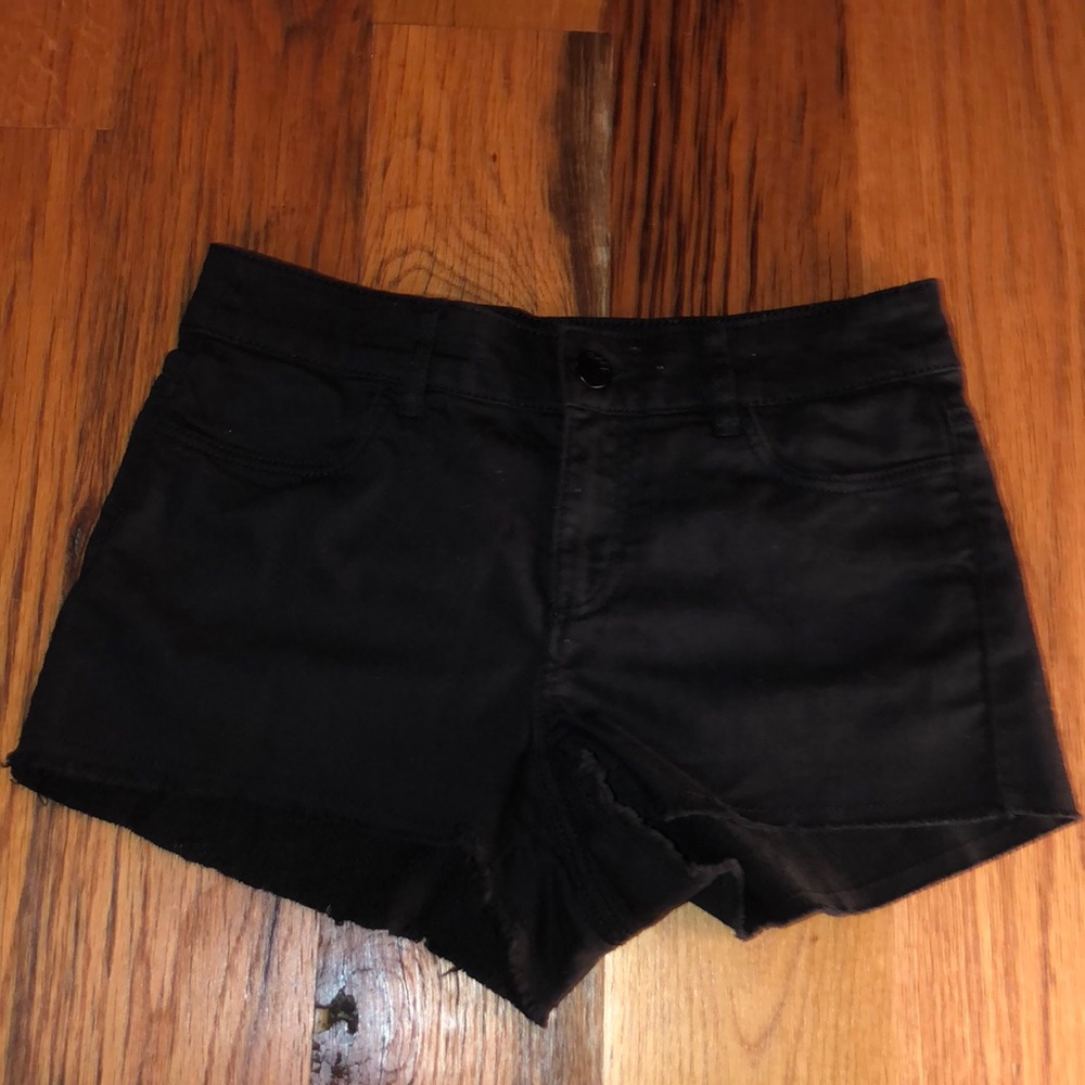 black shorts